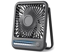 Koonie Ventilatore da tavolo USB, mini ventilatore da tavolo, 3 velocità e 180°, silenzioso, 35 dB, ventilatore portatile silenzioso per scrivania, casa e ufficio (nero)