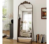 Koonmi Specchio a forma di fiocco, 70 x 180 cm, curvo, inclinabile, decorativo, stile barocco