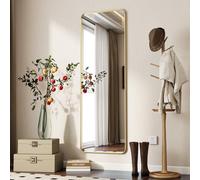 Koonmi Specchio da terra con angoli arrotondati, 40 x 150 cm Specchio per figura intera con supporto, grande specchio da terra Specchio per figura intera da appendere per camera da letto, soggiorno