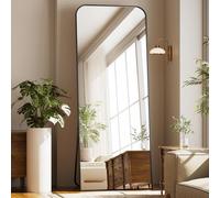 Koonmi Specchio da terra con angoli curvi da 76 x 171 cm, specchio a figura intera, infrangibile, specchio a figura completa, moderno, meraviglioso per soggiorno, camera da letto, corridoio, colore
