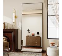 Koonmi Specchio robusto da 171 x 76 cm: telaio in alluminio sottile e minimalista, specchio moderno da parete in piedi o da appendere per soggiorno e camera