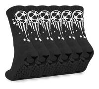 KOOOGEAR 3 paia di calzini da calcio bianchi e neri per bambini - Calzini da calcio antiscivolo per bambini dai 7 ai 12 anni, Nero , 7-12 años