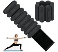 KOOOGEAR Set di 2 pesi regolabili per polsi e caviglie per fitness, pilates, yoga, aerobica e jogging (nero, 2x0.5 kg)