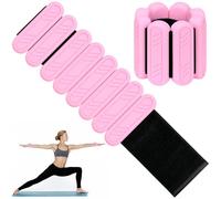 KOOOGEAR Set di 2 pesi regolabili per polsi e caviglie per fitness, pilates, yoga, aerobica e jogging (rosa, 2x0,25 kg)