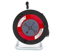 KOOP Elektro Avvolgicavo impermeabile con 4 prese, Schuko per esterni, H05RR-F 3G2,5mm2, 20 m