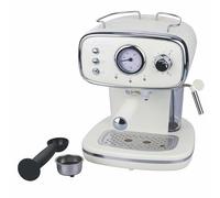 KOOPER Macchina automatica caffè espresso con lancia vapore per cappuccino 1100 W, avorio