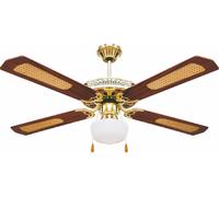 Kooper Ventilatore da Soffitto con Luce Lampadario Ventilatore 4 Pale Diametro 130 cm 60W Marr - 2160665 Windy