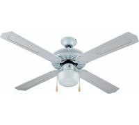 VENTILATORE SOFFITTO 4 PALE D130CM 60W BIAN WINDY in Acciaio - legno Bianco, dimensioni 130x130x H 30 cm Bianco