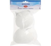 Koopman Christmas Snowball Globe Pendant 2-Pieces Set, 10 cm Size, White