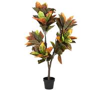 Koopman International b.v. Pianta artificiale Croton 120 cm con fioriera