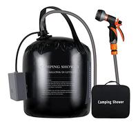 koopsmate 20L Sacco d'Acqua per Campeggio Doccia Portatile,termometro,Luce a LED,Riscaldamento Solare,Ricarica USB,spruzzatore Multifunzione,Adatto per Escursioni/Zaino,Campeggio,Spiaggia,Giardino
