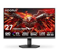KOORUI 27 Pollici Gaming Monitor, QHD 200Hz 1ms Fast IPS | HDR 400 Adapitive Sync Compatibile, 95% DCI-P3 | HDMI 2.0/DP 1.4 Eye Care Montaggio a parete VESA