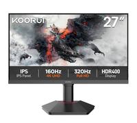 KOORUI G2741L Monitor da gioco 4K da 27 pollici, 160Hz+UHD/320Hz+FHD, 1ms, HDR 400, Fast IPS, sincronizzazione adattiva, sollevamento regolabile, montaggio VESA, HDMI/DP, luce blu bassa, 99% SRGB