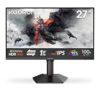 KOORUI G2741L Monitor Gaming 27 Pollici, 4K UHD, 160Hz/320Hz, HDR400, Fast IPS, 1ms, Adaptive Sync, regolabile, HDMI 2.1 * 2+DP 1.4, VESA 75x75mm