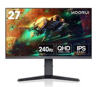 KOORUI Gaming Monitor 27 Pollici - Schermo WQHD PC, 240Hz, 1ms, Adaptive Sync, Gsync Compatibilità (2560x1440, HDMI, DisplayPort, HDR 400), Nero