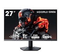 KOORUI Gaming Monitor da 27 pollici, 165Hz, FHD (1920×1080), IPS, 1ms GTG, Adaptive Sync, compatibile con VESA 75 * 75mm, DCI-P3 al 90% (HDMI, DisplayPort) nero