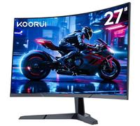 KOORUI Monitor da Gaming Curvo 27 Pollici 180Hz, 1ms, 1920x1080 FHD, 1500R, Adaptive-Sync, HDR10, VESA, cavi DP e HDMI inclusi