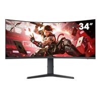 KOORUI Monitor da gioco curvo(R1000) da 34 pollici | Pannello VA WQHD 3440×1440, 180 Hz + 1 MS MPRT, HDR400 + 99% sRGB, supporta la regolazione dell'altezza di 110 mm, nero