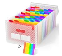 KOOSREEL Cartella Portadocumenti Espandibile, 13 Tasche A4 Porta Documenti Fisarmonica Raccoglitore Documenti