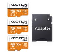 KOOTION 3 Pezzi 128GB Scheda di Memoria Micro SD U3 (A1 V30 4K) Scheda MicroSDXC 128Giga UHS-I Memory Card TF Mini Micro SD 128GB Alta Velocità Fino a 100MB/s per Telefono,Videocamera,Gopro