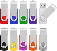 KOOTION Chiavetta USB, 10 Pezzi USB 3.0 Pendrive 16GB Piccolo e Leggero Pennetta USB Set con Coperchio in Metallo Girevole a 360° Penna 16G Para Ordenador/TV/Coche/Player, ect