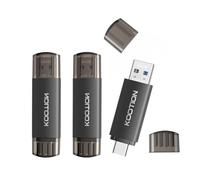 KOOTION Chiavetta USB C 64GB USB 3.0 OTG 2 in 1 3 Pezzi Chiavetta USB Tipo C 64 GB Nero Pendrive Tipo C Memoria Piccolo e Leggero Set Pennetta 64GB Per Android/Window/PC/MacBook, ect