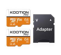 KOOTION Scheda Micro SD 64GB Scheda di Memoria U3 A1 4K UHS-I MicroSDXC 64G Scheda SD 64 Giga Memory Card TF Carta SD Alta Velocità Fino a 100MB/s,Micro SD Card 2 Pack per Telefono Videocamera Gopro