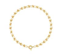 KOOUNUATA 18K Placato Oro Nodo Chain Choker per le Donne Delicate Chunky Amore Nodo Collana Gioielli a strati fatti a mano 18 "