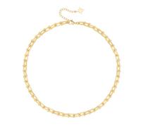 KOOUNUATA Collana Choker a Catena a U a Forma di Zoccolo in Oro 18k con Charm Stella del Nord Collana Regolabile da Sovrapporre Gioielleria Minimalista a Catena Paperclip per Donne 16”