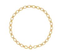 KOOUNUATA Collana Choker in Catena Spessa d'Oro 18K Collana da Sovrapporre con Chiusura a Moschettone per Donne Gioielli da Sovrapporre