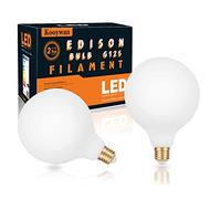 KOOYWAN Blanc mat Ampoule LED Globe IV - G125-8W E27 2500K dimmable 2unité