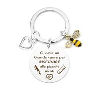 kopdnvei Regalo Maestra,Portachiavi Regalo per Insegnante, Regali Maestre Fine Anno,Regalo Per Insegnante Personalizzato Idee Regalo Per Insegnante Portachiavi Insegnante Regalo Maestre