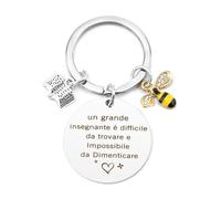 kopdnvei Regalo Maestra,Regalo Maestra Fine Anno,Regalo per Insegnante,Portachiavi Regali Maestre,Personalizzato Idee Regalo Per Insegnante,Portachiavi Insegnante