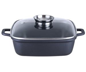 Kopf 122425 Rostiera Santorin, alluminio pressofuso, 35 x 28 cm, 3,8 litri, incl. coperchio in vetro