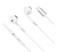 Kruger & Matz Cuffie in Ear con Microfono per USB-C KMPC2-W Bianco