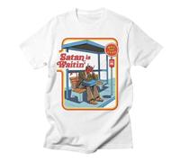 KOPHUUTR Simple Cartoon Animation American IllustrationSimple Vintage High t Shirt