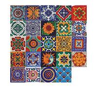 Kopinma 24 pezzi autoadesivi mosaico mattonelle 3D cucina bagno parete parete 10 x 10 cm