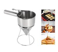 Kopinma Distributore di pasta, frittelle in acciaio, dispenser a mano, imbuto polpo pellet, strumento per miscelatori a mano, imbuto per