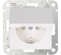 Kopp 1 parte Frutto Presa schuko con coperchio ribaltabile HK 07 Bianco puro