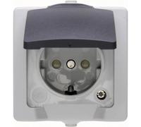 Kopp 107856005 Interruttore per ambienti umidi Presa schuko con coperchio riba
