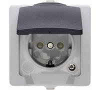 Kopp 107856005 Interruttore per ambienti umidi Presa schuko con coperchio riba