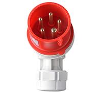 Kopp 108000001 - Spina a gomito CEE, 5 poli, 16 A, 400 V, colore: Rosso