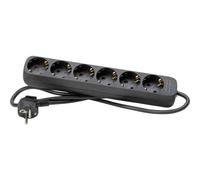 Kopp 120615007 Multipresa 6 scomparti Nero Schuko 1 pz.