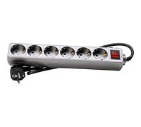 Kopp 120943005 - Ciabatta elettrica a 6 ingressi con interruttore luminoso standard, titanio