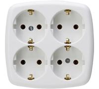 Kopp 121001009 Multipresa 4 vie Bianco artico senza connettore 1 pz.