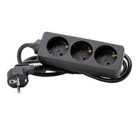 Kopp 128615005 Multipresa 3 scomparti Nero (opaco) Schuko 1 pz.
