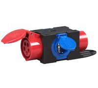 Kopp 129200002 - Deviatore di corrente compatto con 3 prese e spina, 16A