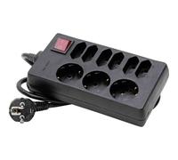 Kopp 129805005 Multipresa con interruttore 9 scomparti Nero Schuko 1 pz.