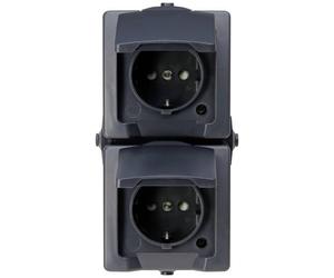 Kopp 136915009 Interruttore per ambienti umidi Presa con coperchio ribaltabile