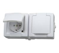 Kopp 137002003 Interruttore per ambienti umidi Presa doppia Bianco 1 pz.